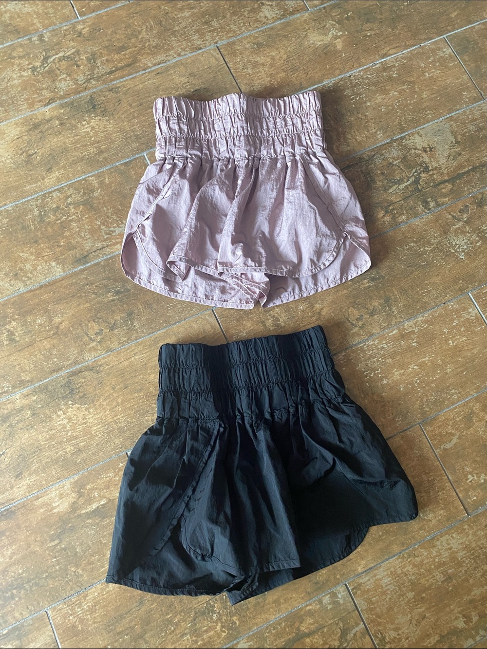 2 pairs of XS Free People Movement Shorts. 1 black, 1 lilac. Great condition.